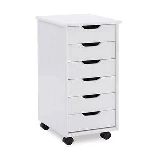 Six Drawer Roll Cart White H707