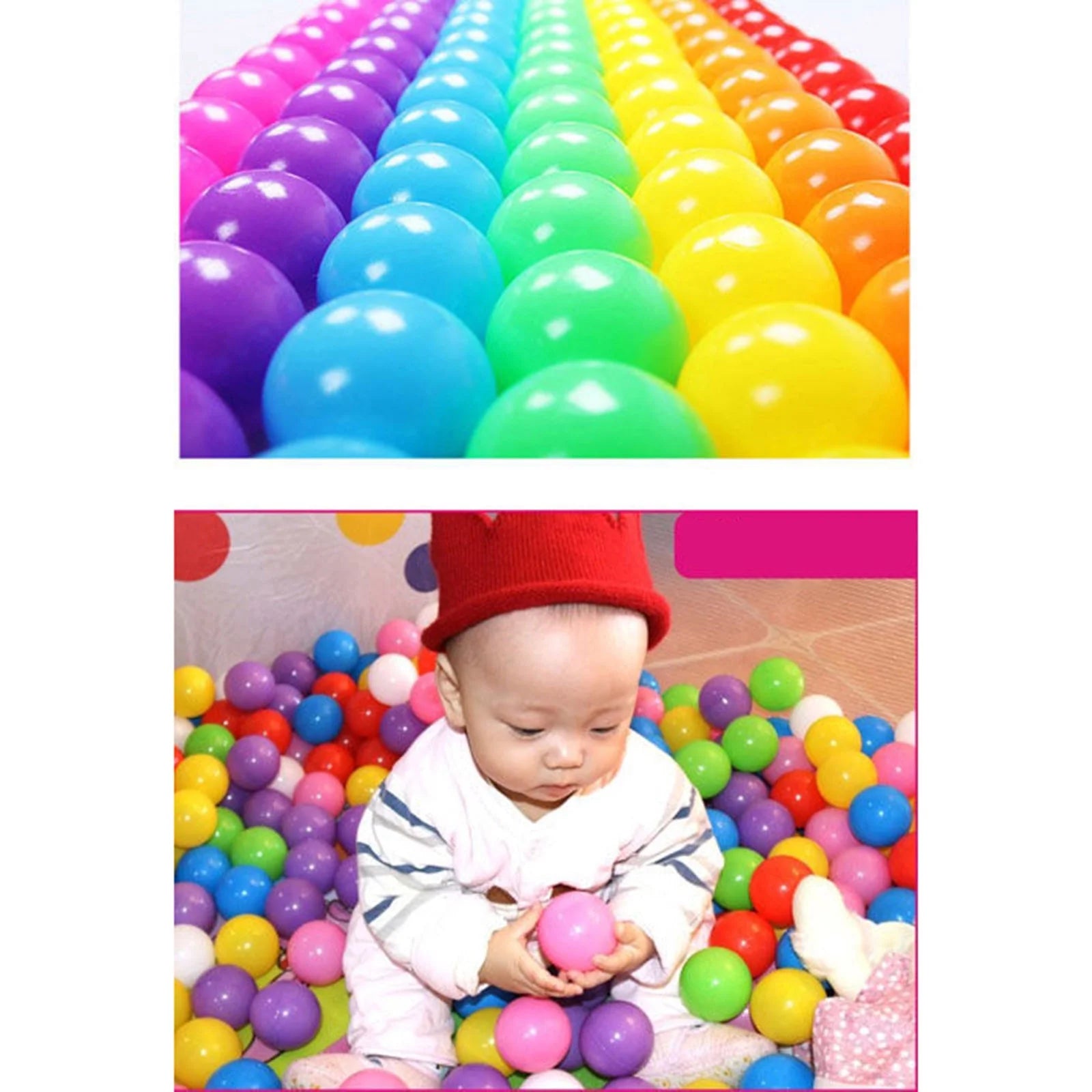 50PC Colorful Baby Water Toy Ball J383