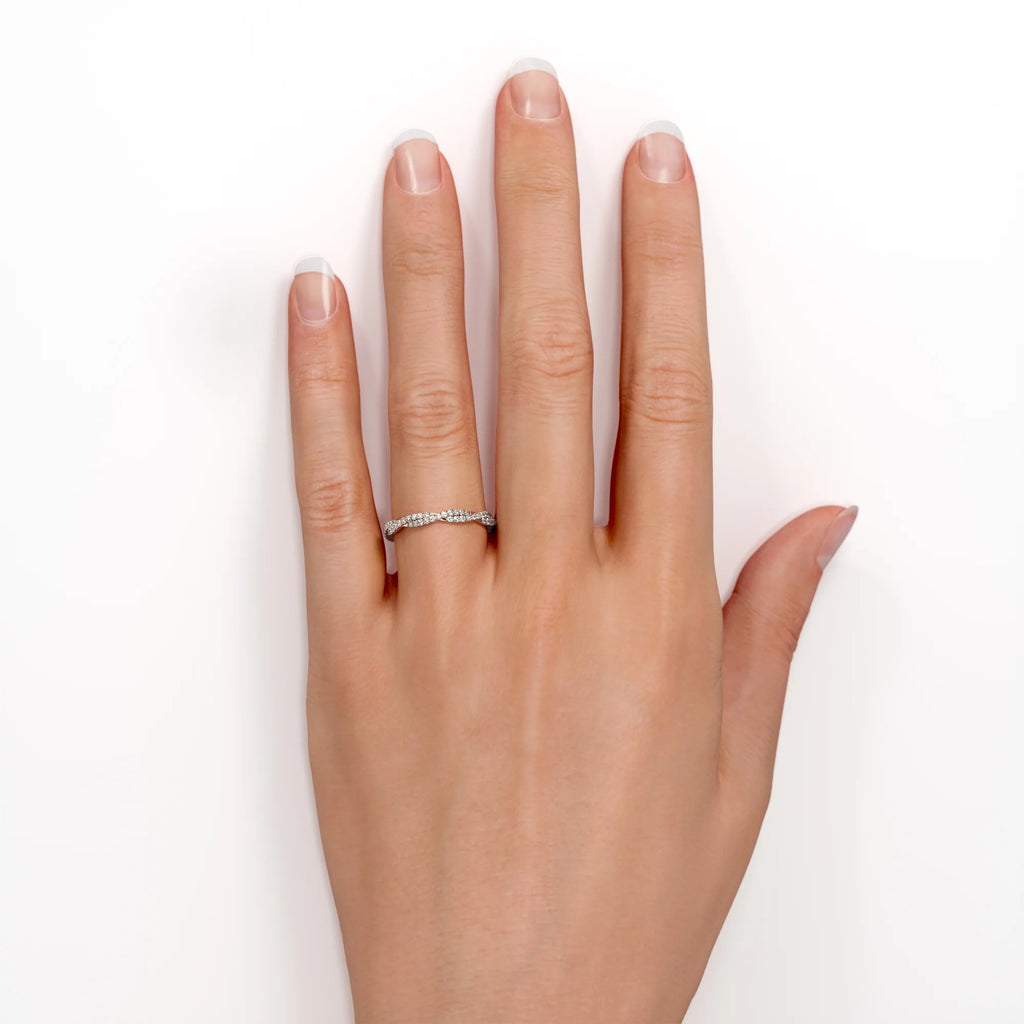 Twisted Stackable Ring Band in 10K Rose Gold I25008