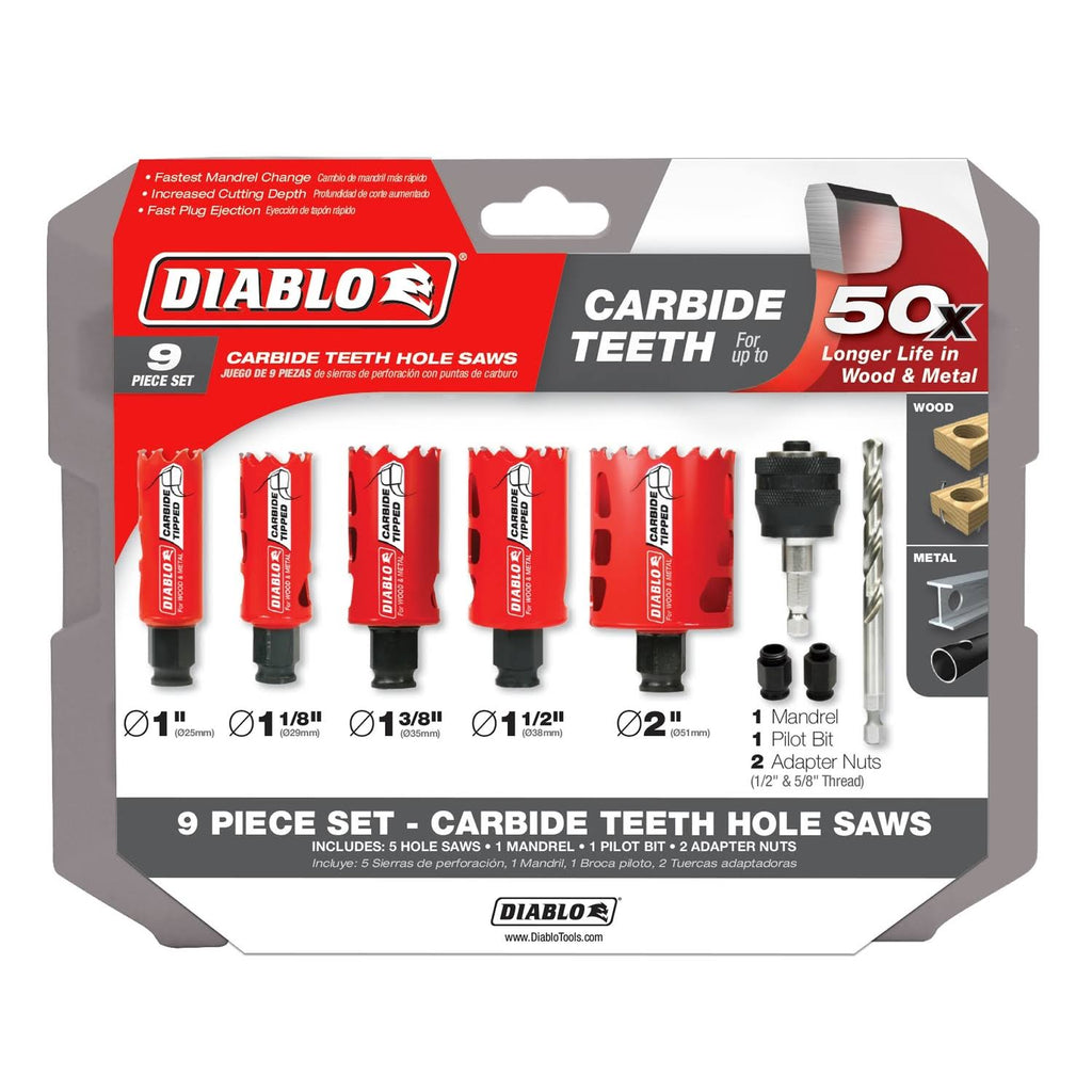 Carbide Hole Saw Kit 9 pc. G879919