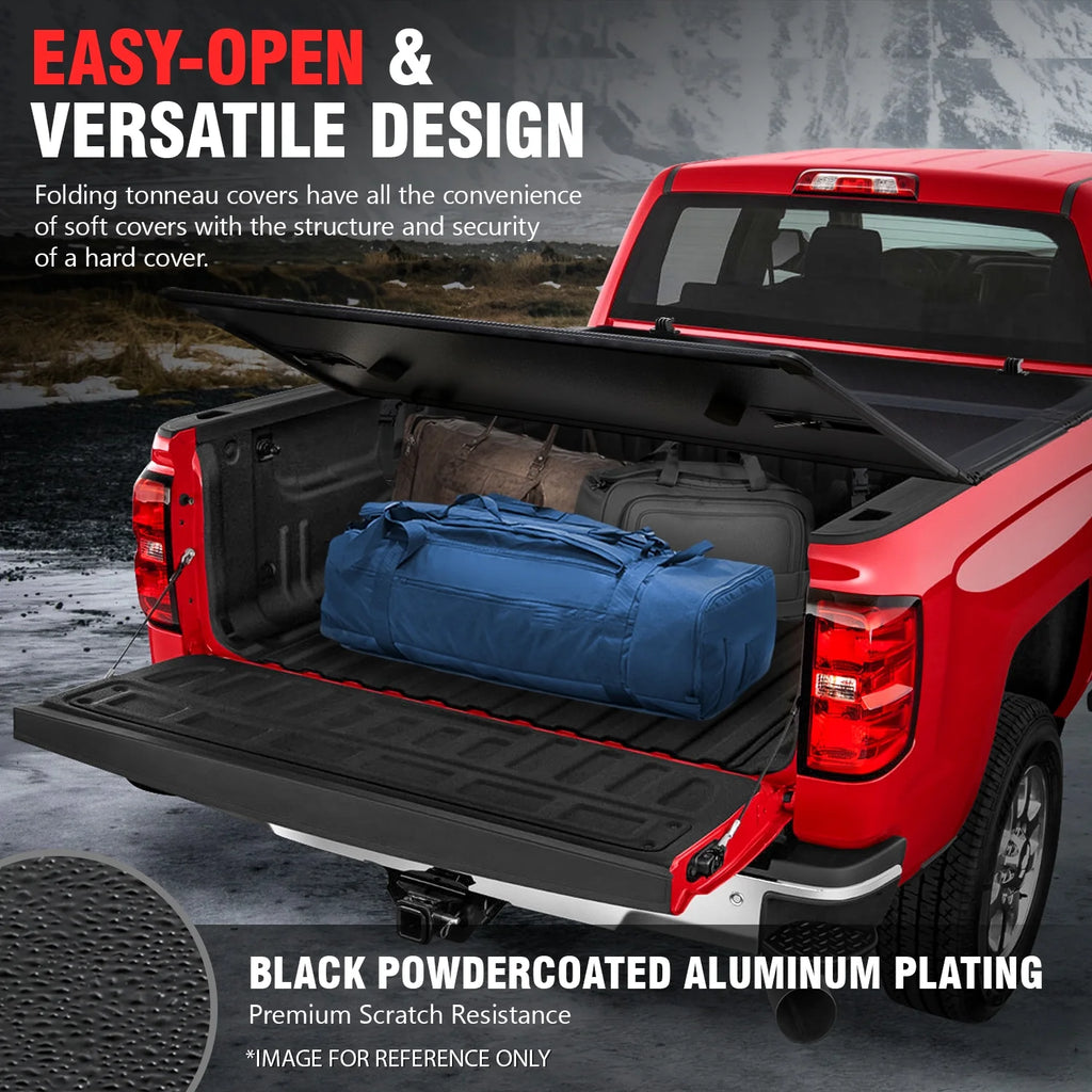 Hard Solid Tri-Fold Tonneau Cover for Chevy Silverado GMC Sierra 8Ft Long Bed O13866