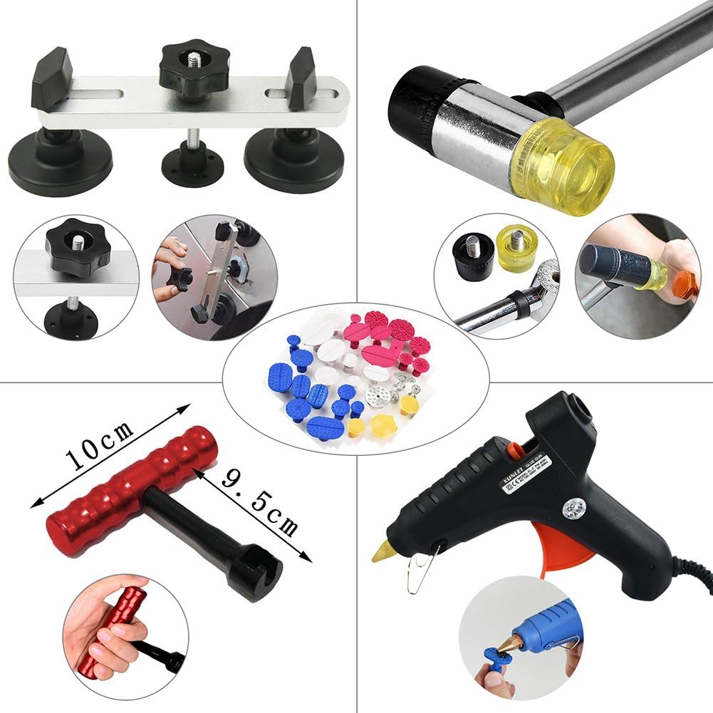 Paintless Dent Repair Kit with Slide Hammer S708