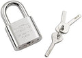 Heavy Duty Padlock, Chrome Plated, Extruded Brass, Hardened Boron Steel Shackle, Pack of 2 L537512