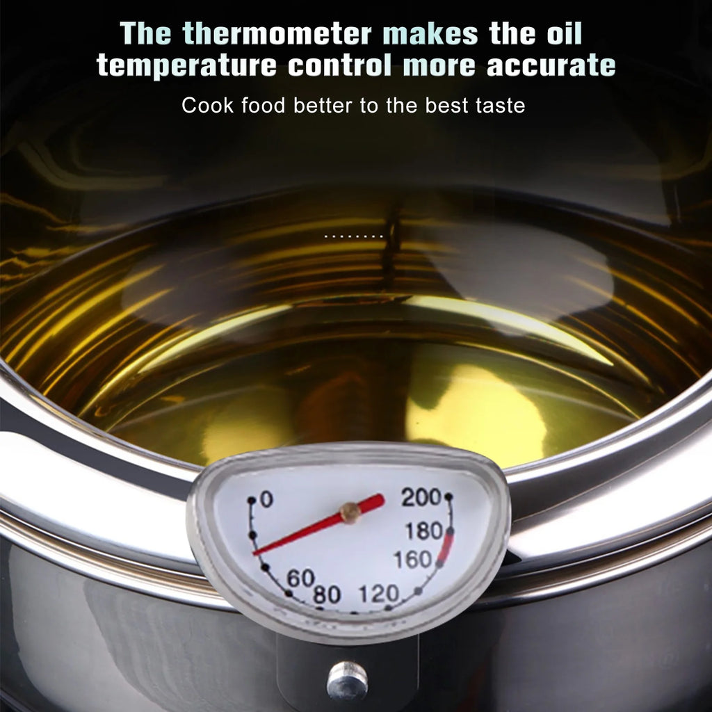 Steel Japanese Style Fryer With Thermometer And Pot G45509