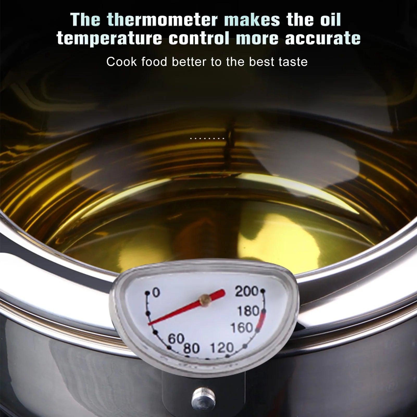 Steel Japanese Style Fryer With Thermometer And Pot G45509