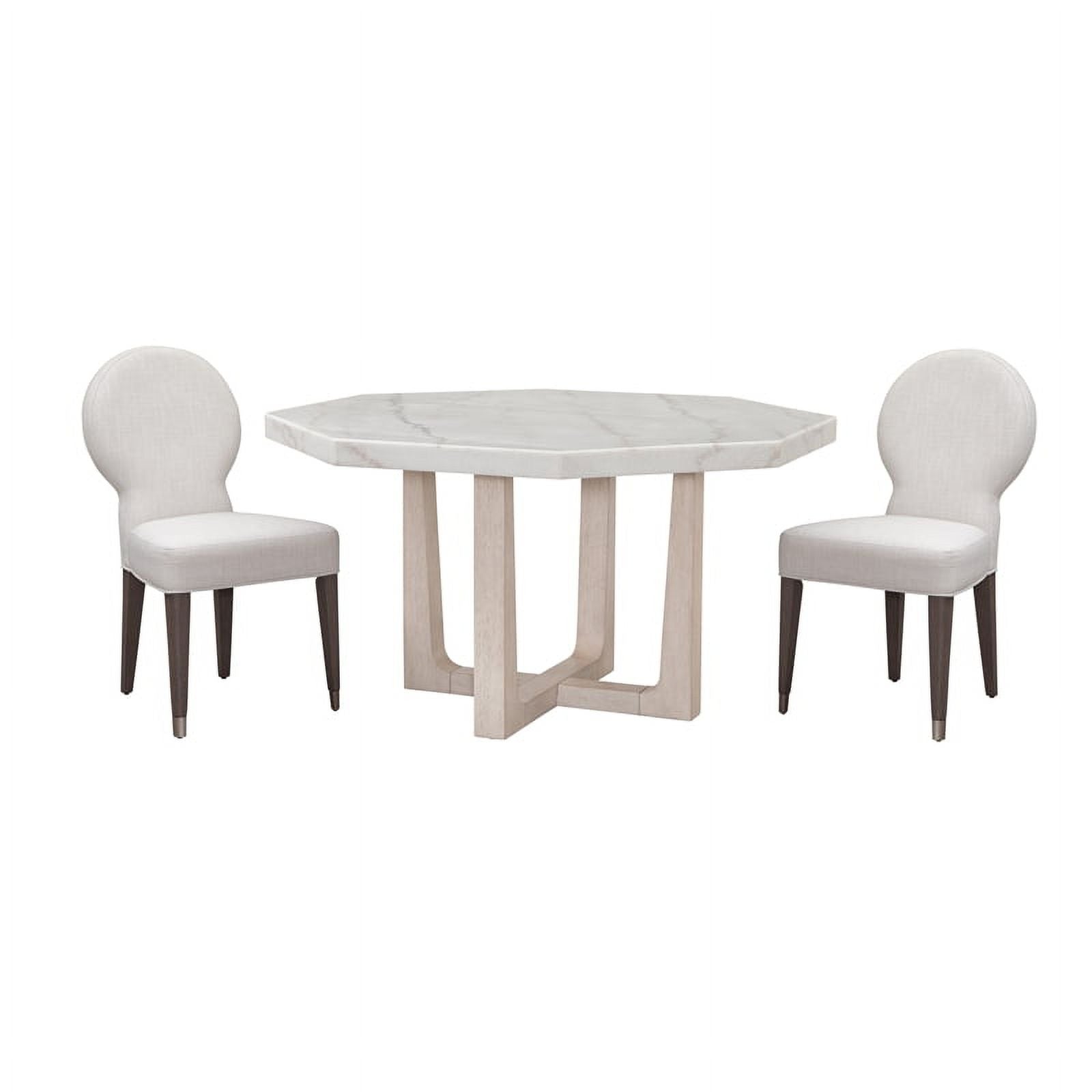 White Marble Top Wood Dining Table Z809