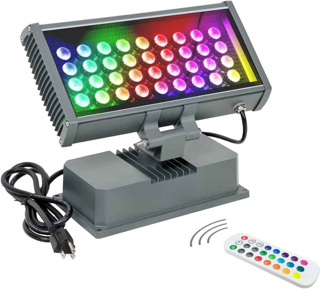 144W Linkable RGBW LED Wall Washer Light, Weatherproof, 120V and 277Vac E166