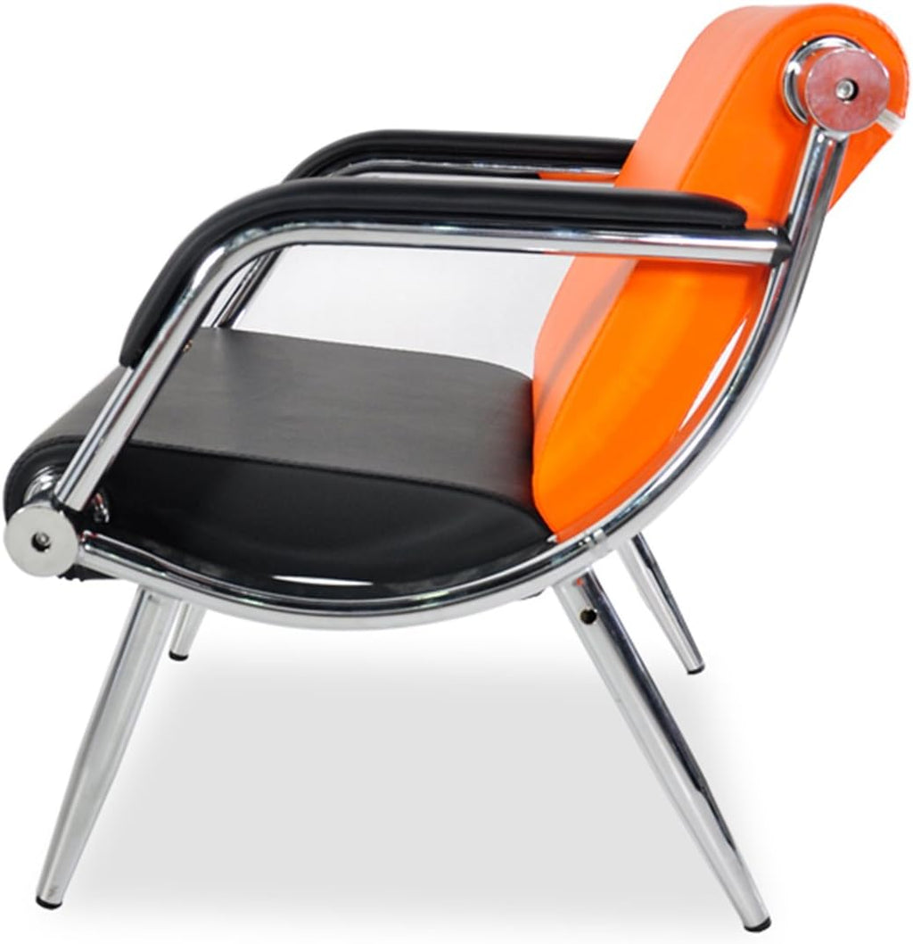 Orange And Black PU Leather Office Reception Chair K852758