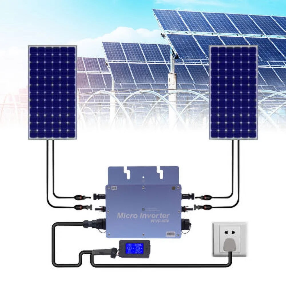 600W 110V Solar Micro Inverter Grid Tie MPPT Pure Sine Wave Waterproof D995