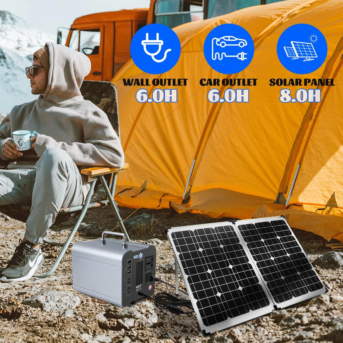 Portable Power Station 500W Lithium Battery N662823