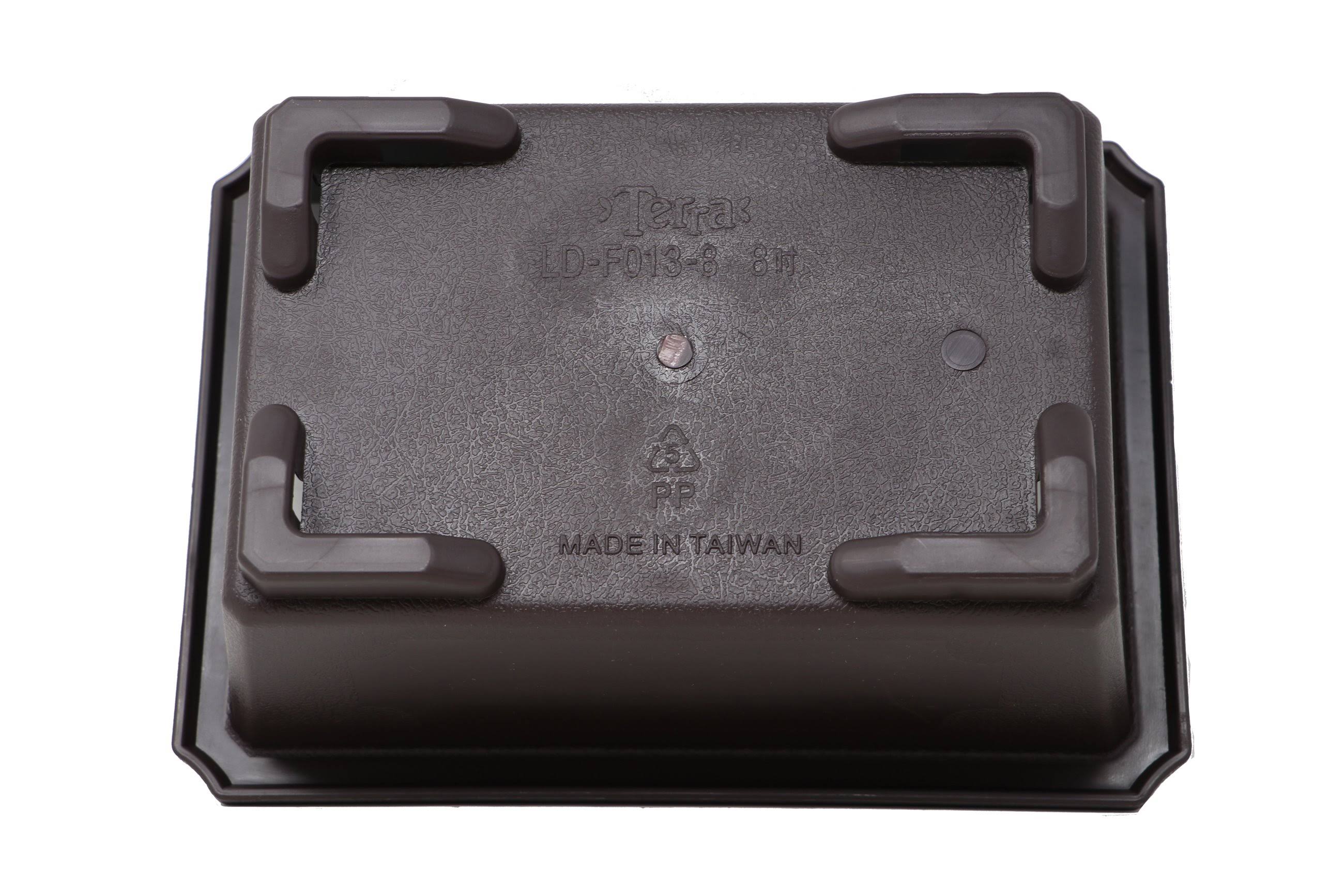 Rectangle Deep Brown Plastic Bonsai Training Pot X62487