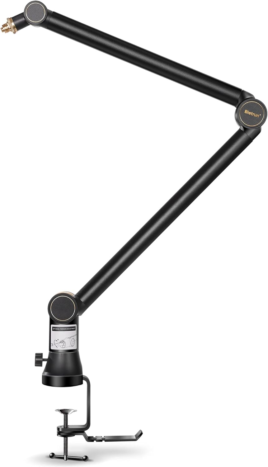 Mic Boom Arm with 3/8 to 5/8 Adapter, Heavy Duty Metal Desk Mount Stand, Pack of 2 C346