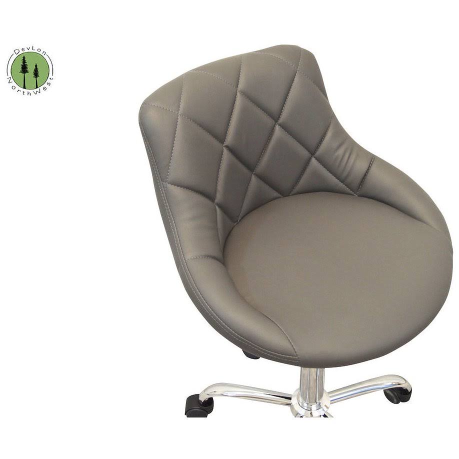 Gray Adjustable Rolling Stool D929502
