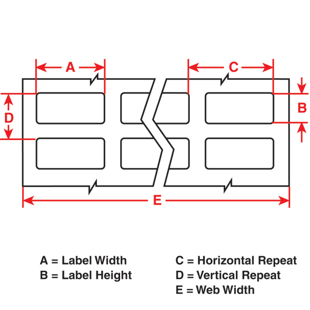 Label, 0.2 in H x 0.65 in W Q54375