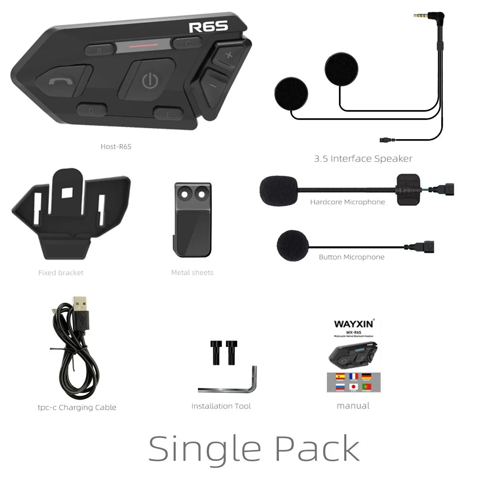 Motorcycle Helmet Intercom BT Wireless Headset R482425