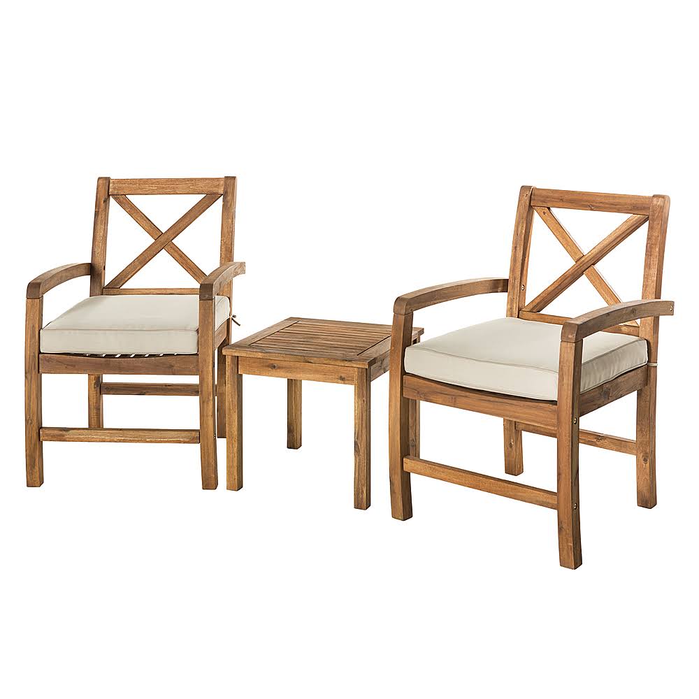 3-Piece Acacia Wood Patio Chat Set E775