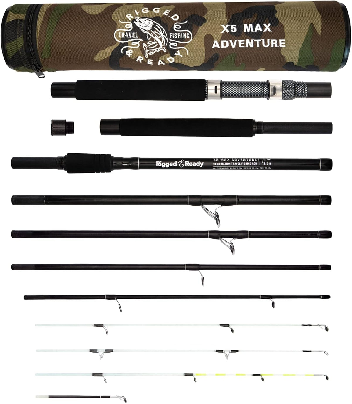 X5 Max Travel Fishing Rod & Case D844