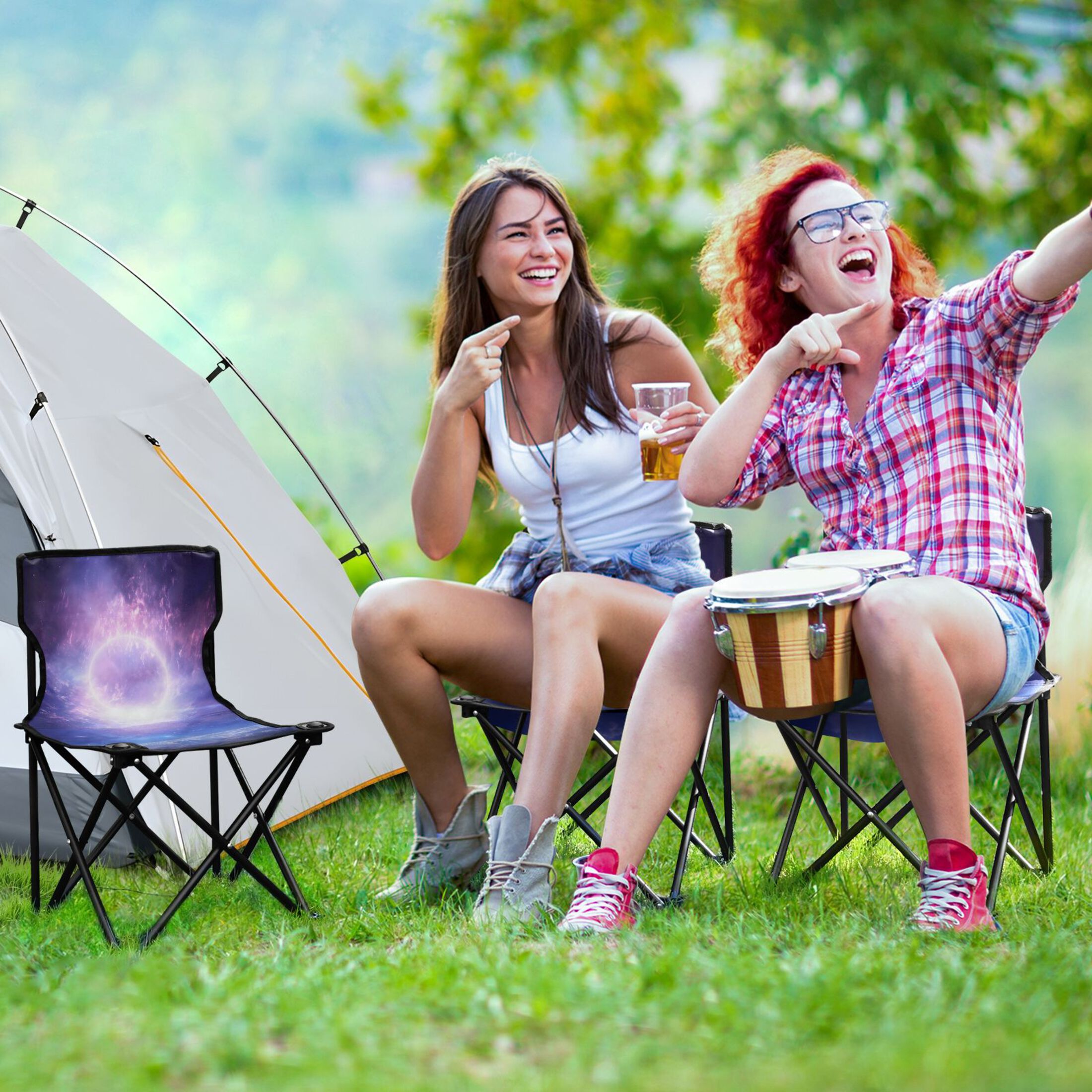 Portable Camping Chair with Carry Bag W80798