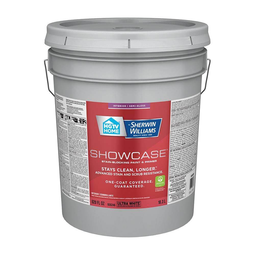 Semi-Gloss Ultra White Tintable Interior Paint (5-Gallon) C486