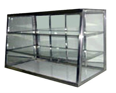 Countertop Bakery Display Case 24 Tapered Glass Showcase with Shelf W8384