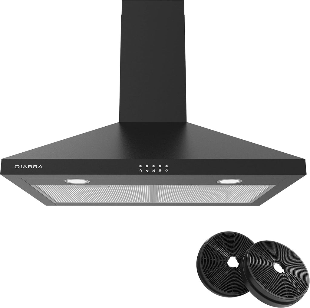 Black 30 inch 450 CFM Vent Hood with Push Button Control I55083