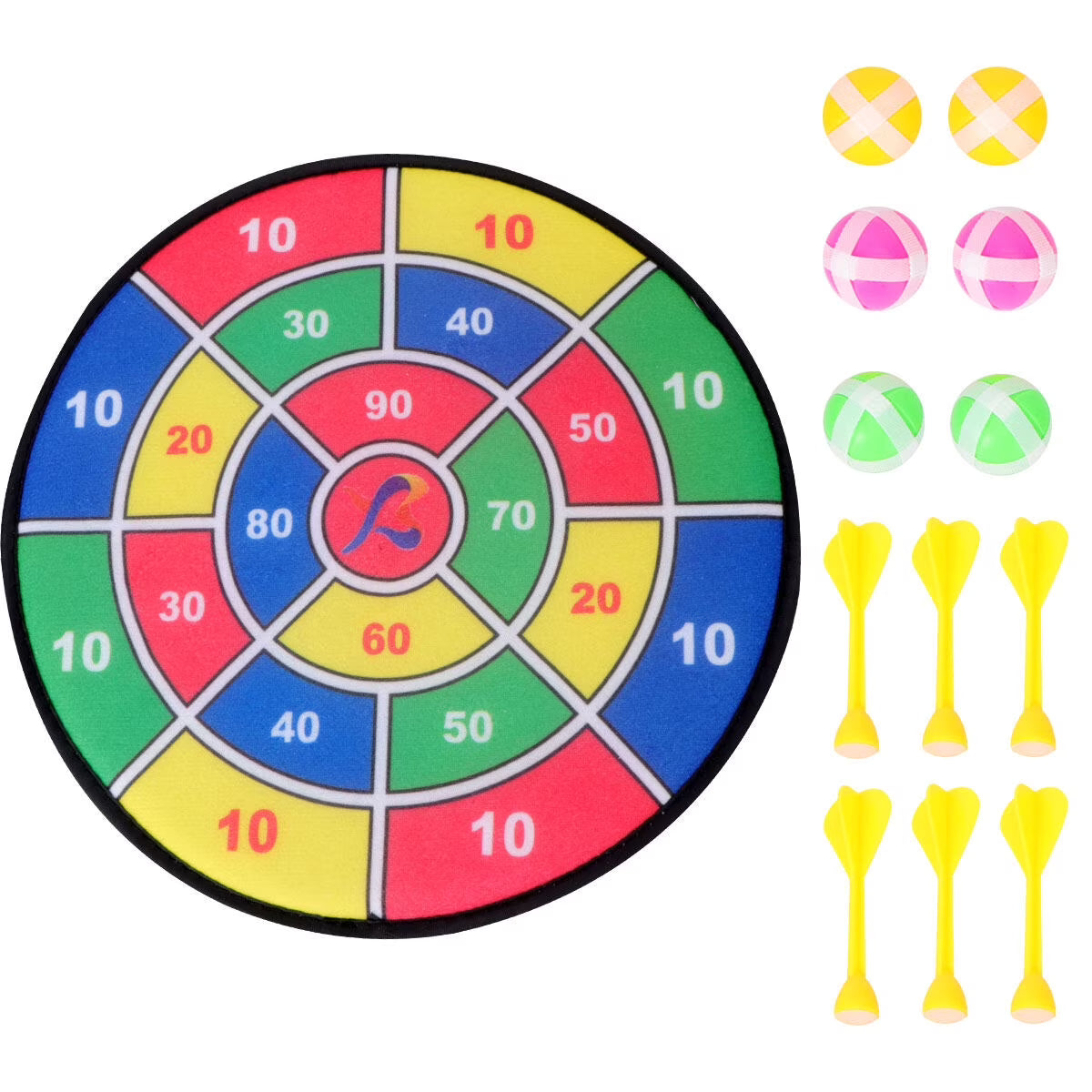 Sticky Ball Shooting Toy Party Game Supplies (30cm, 6pcs Sticky Ball and 6pcs Darts) C724130