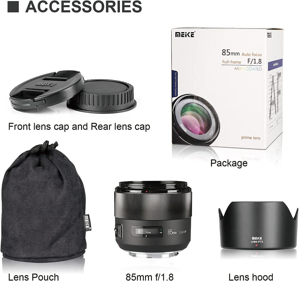 85mm F1.8 Full Frame Auto Focus Lens for EF Mount Digital SLR Cameras A8168