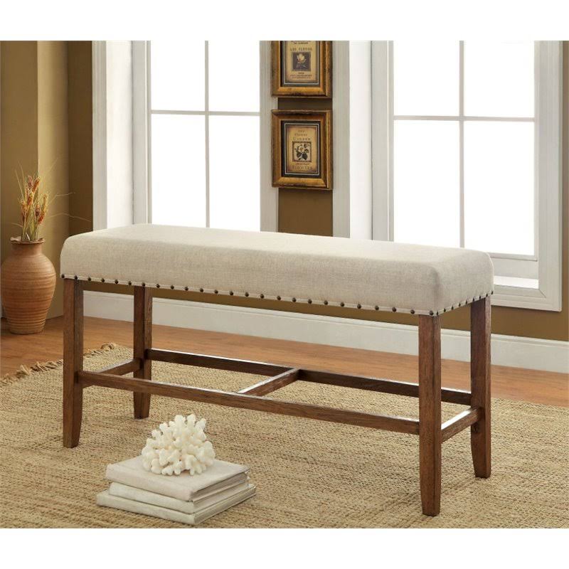 Beige Counter Height Dining Bench F849
