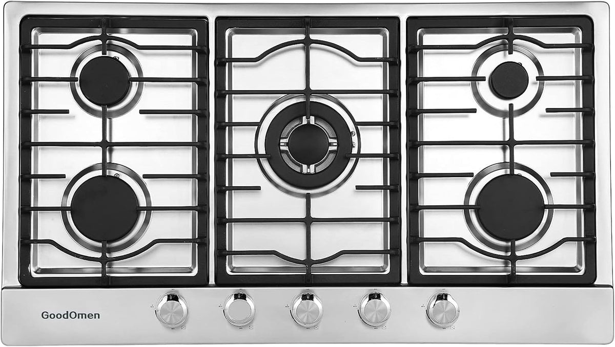 30 Inch 5 Burner Gas Cooktop with Cast Iron Grates M98876