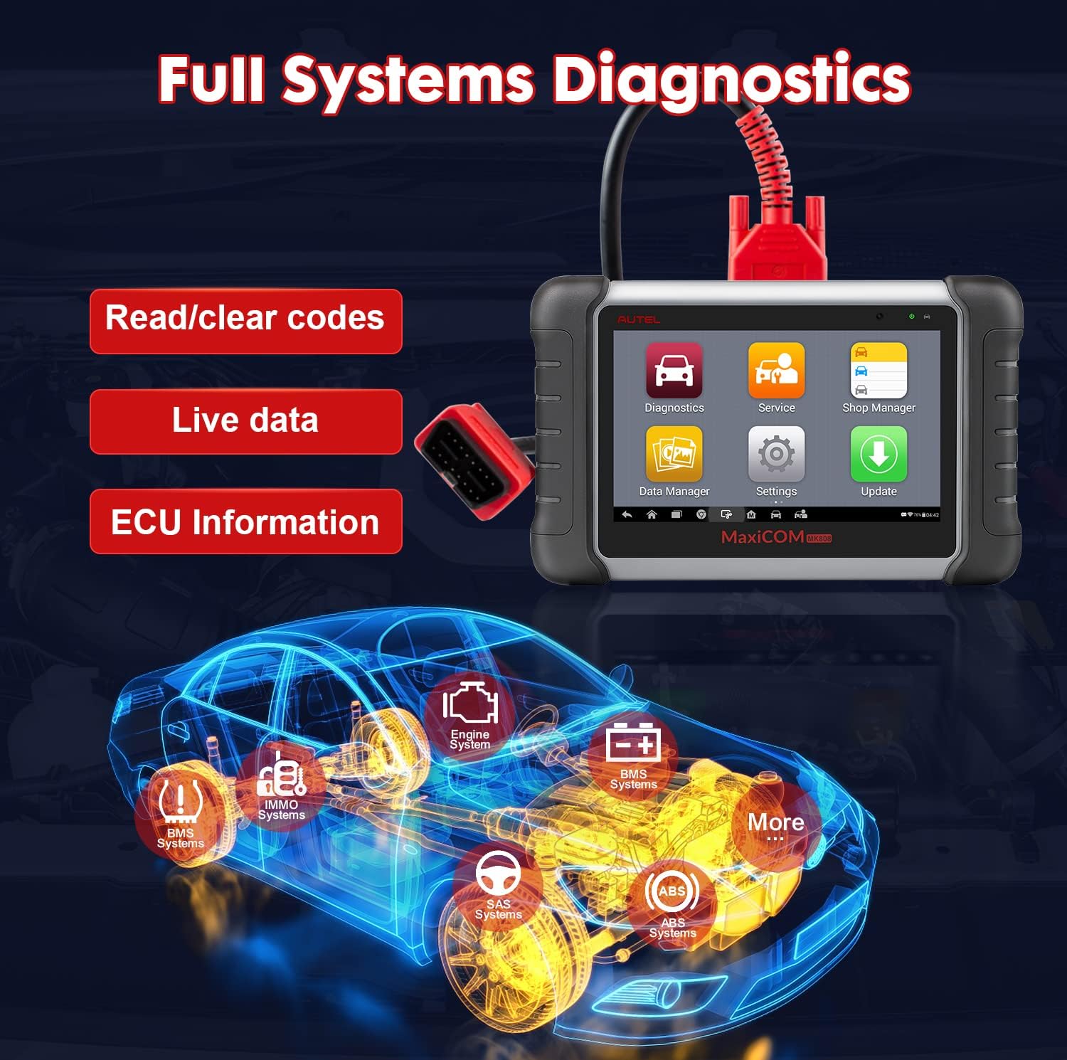 Car Diagnostic Scanner with All System Diagnostic Scan Tool B727690