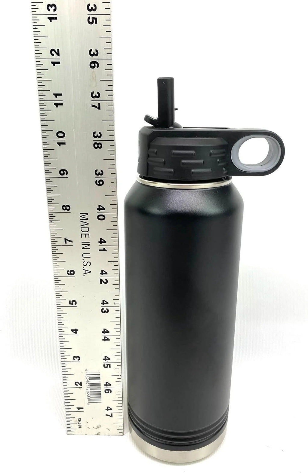 Black Powder Coated Insulated 32 Ounce Water Bottle Y12074