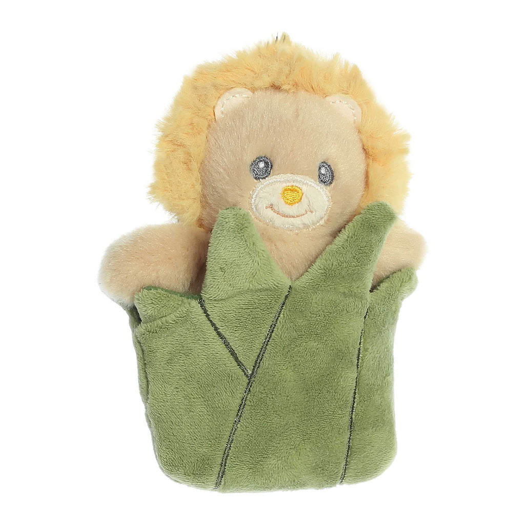 Small Yellow Pocket Peekers 5.5" Leo Lion Stuffed Animal B65899