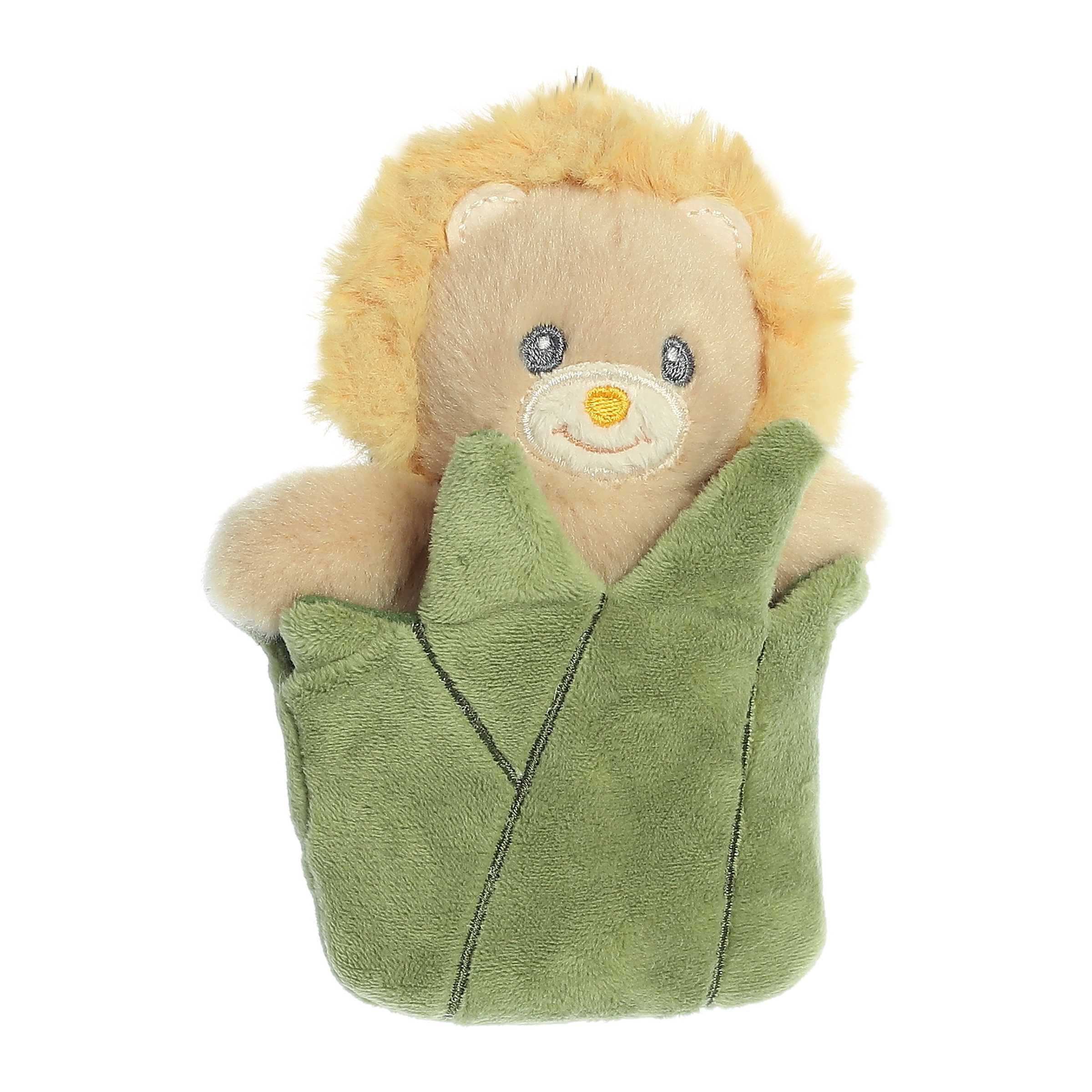 Small Yellow Pocket Peekers 5.5" Leo Lion Stuffed Animal B65899