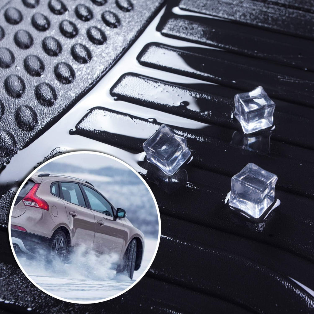 Black Heavy Duty All Weather Floor Mats Liners for Car Front and Rear L6265