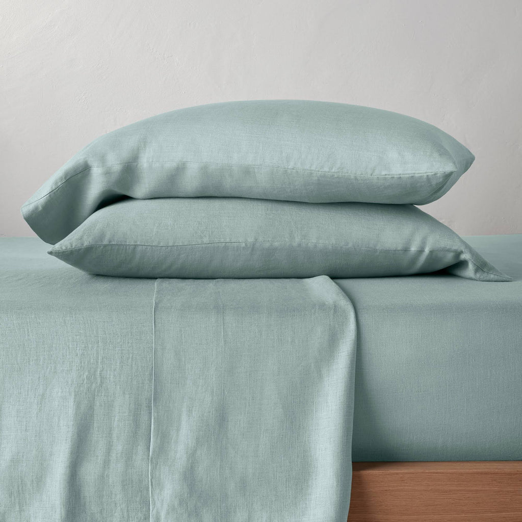Sage Green Washed Hemp Solid Sheet Set A77600