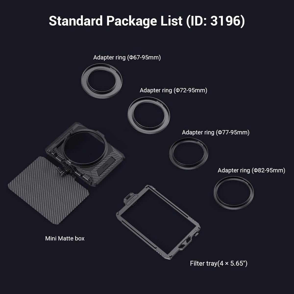 Mini Matte Box for 67mm/72mm/77mm/82mm/95mm Lenses M122