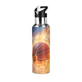 Stainless Steel Insulated Thermos Vacuum Flask Water Bottle with Straw Lid I178