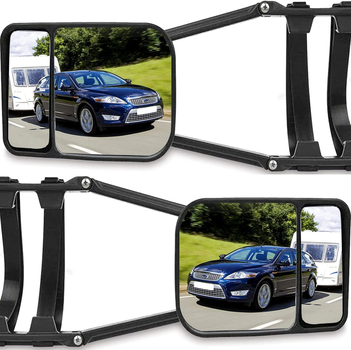 Clip On Towing Mirror Extensions, Dual Glass, Pack of 2 G226
