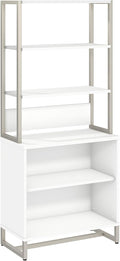White Bookcase with Hutch E2830
