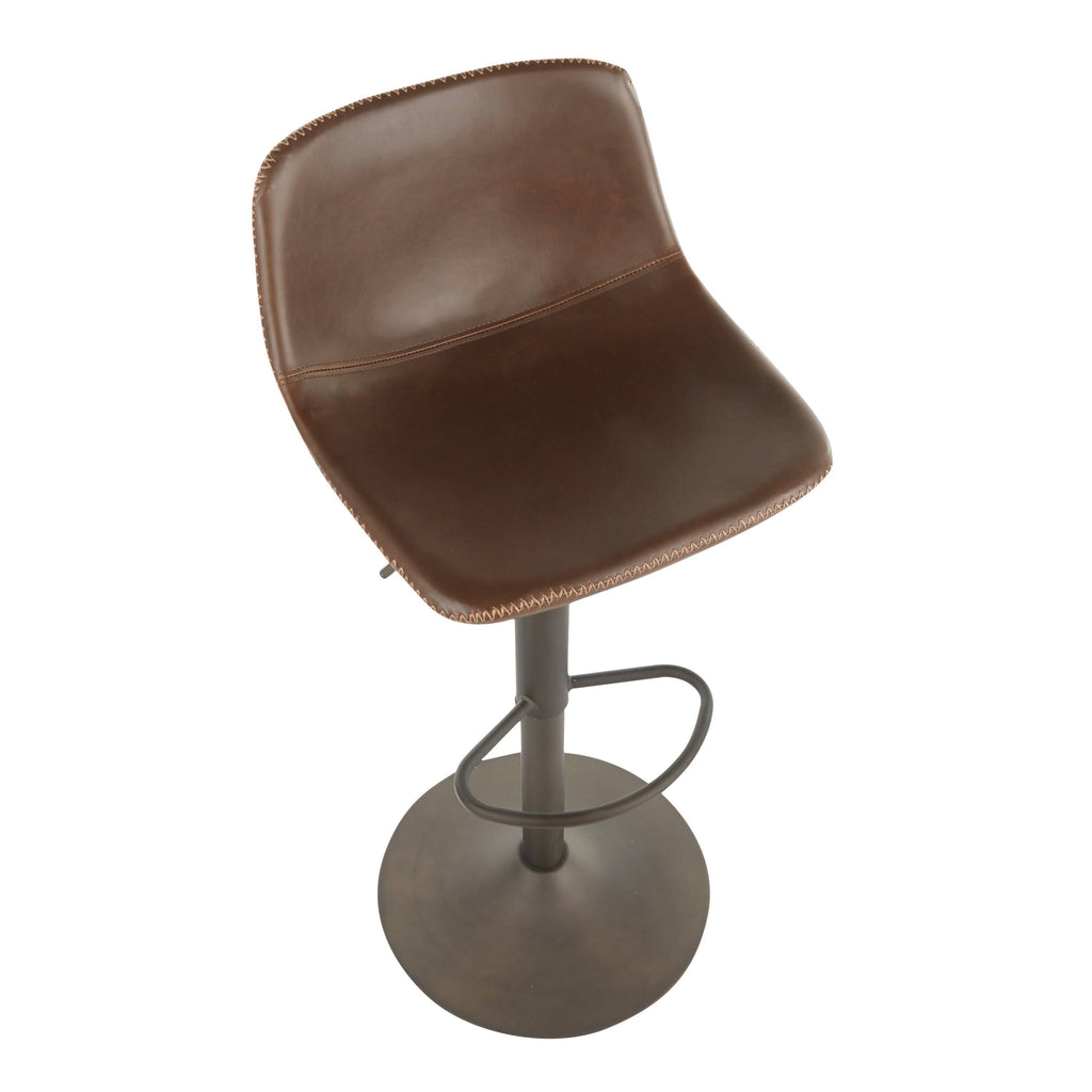 Adjustable Barstool in Brown (Set of 2) U278