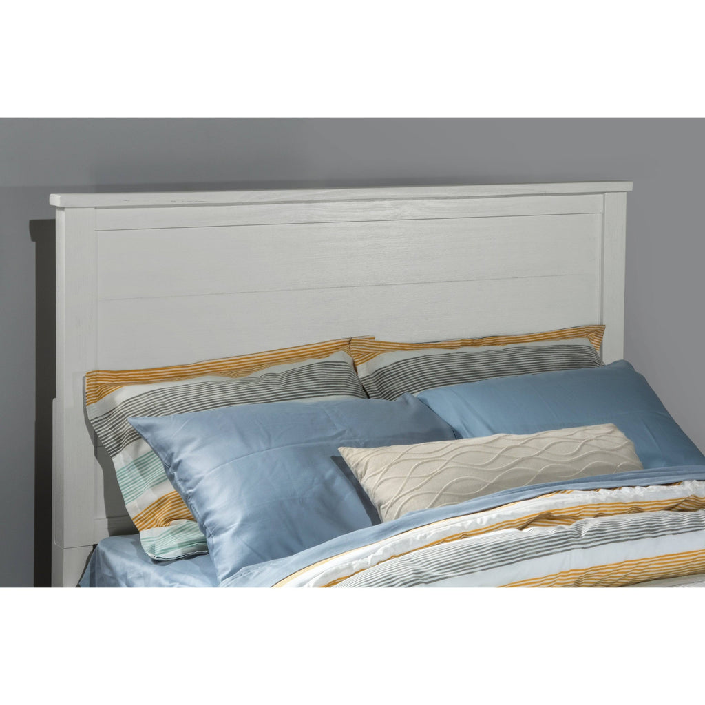 White Full Panel Bed with Trundle T66870