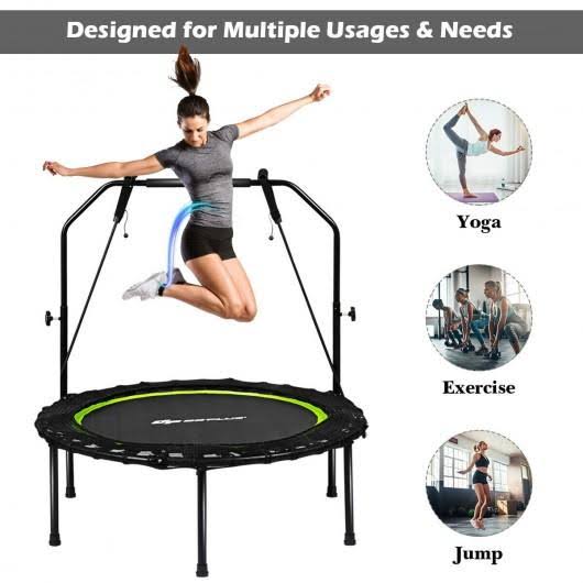 40 inch Foldable Fitness Rebounder with Resistance Bands F8303