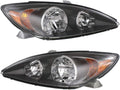 Black Pair Headlight Assembly for Toyota Camry 2002-2004 SE Model E512
