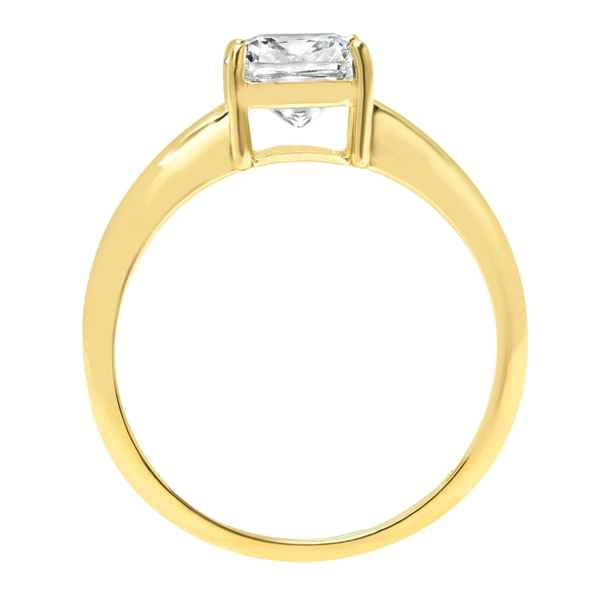18K Yellow Gold Solitaire Engagement Ring size 3.5 Y593512