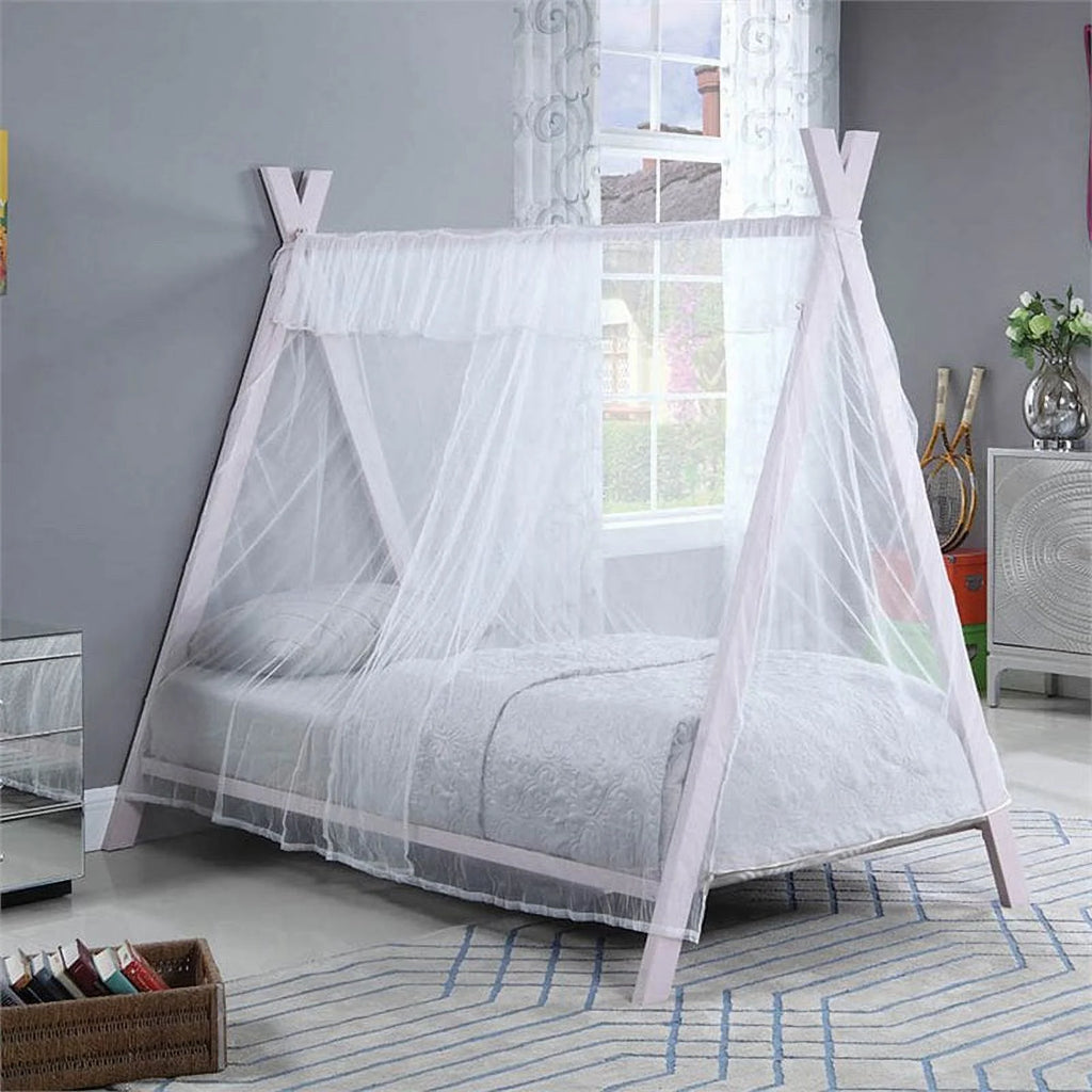 Twin Metal Tent Bed Pink A6849