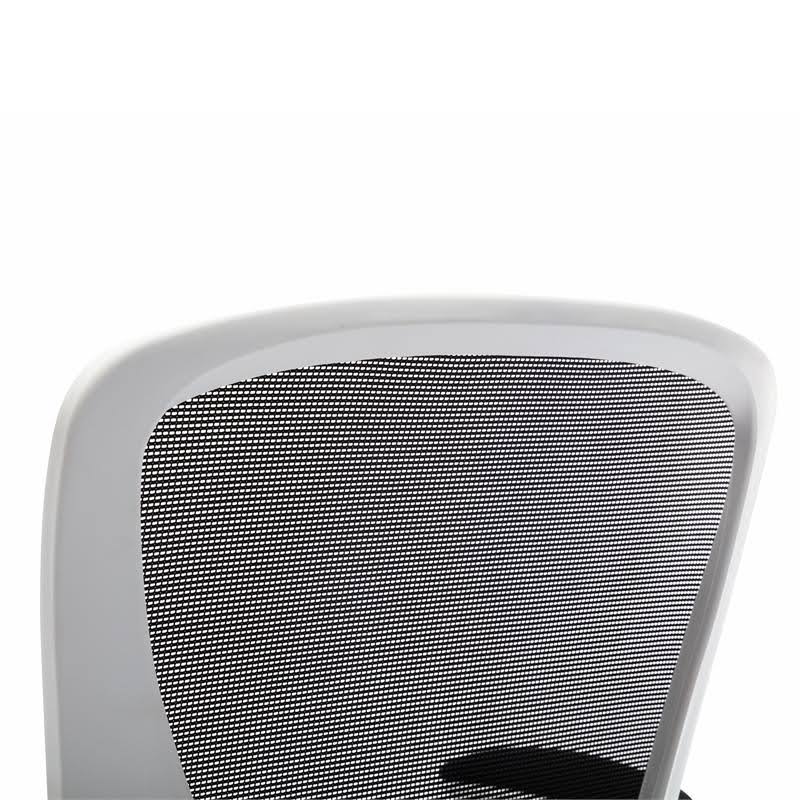 White Adjustable Mesh and Metal Office Chair S408