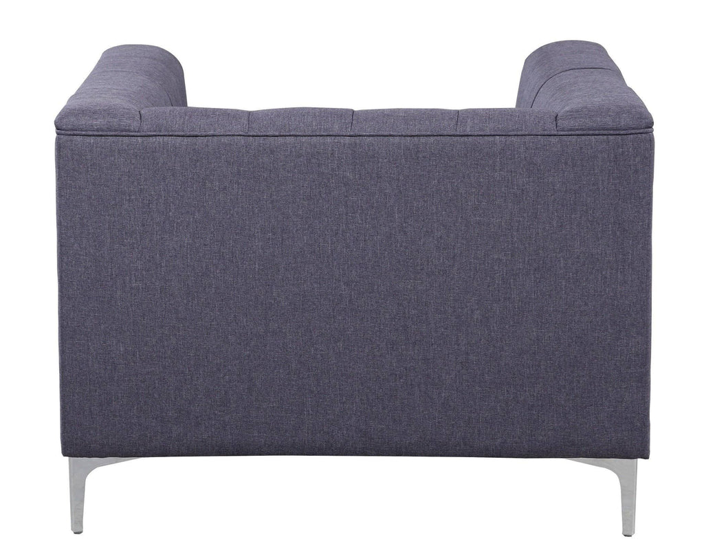 Grey Fabric Tufted Club Chair F7744