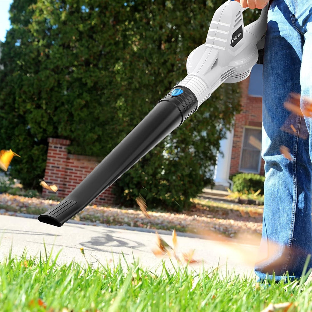 Cordless 20V MAX Lithium Battery Electric Leaf Blower Light Duty 150 MPH 2.0 Ah Battery & Charger Included Pack of 2 O570033