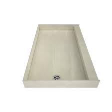 Black Single Curb Shower Pan with Left Drain J201