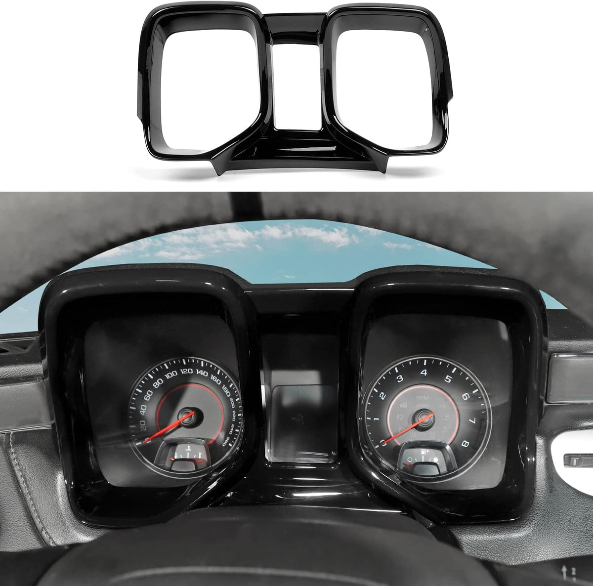 Red Dashboard Cover Panel Trim Decoration Pack of 2 Z249